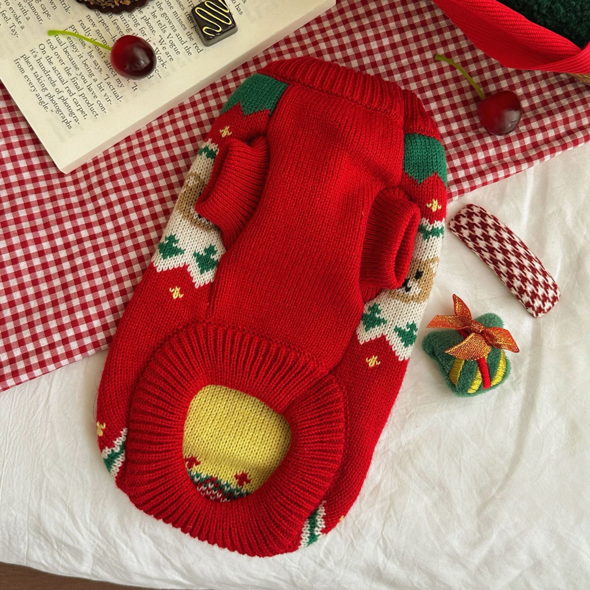 Christmas Cherry Pet Sweater
